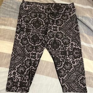 bcg plus leggings, lace print 1X